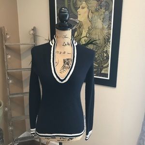 COPY - J. Crew embroidered v neck angora cashmere sweater
